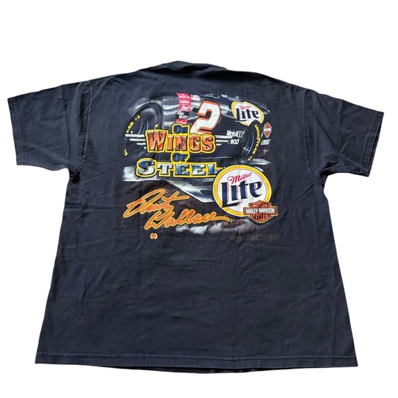VTG Chase Authentics Rusty Wallace Taking Flight On Wings Of Steel T-Shirt XL - Picture 2 of 6